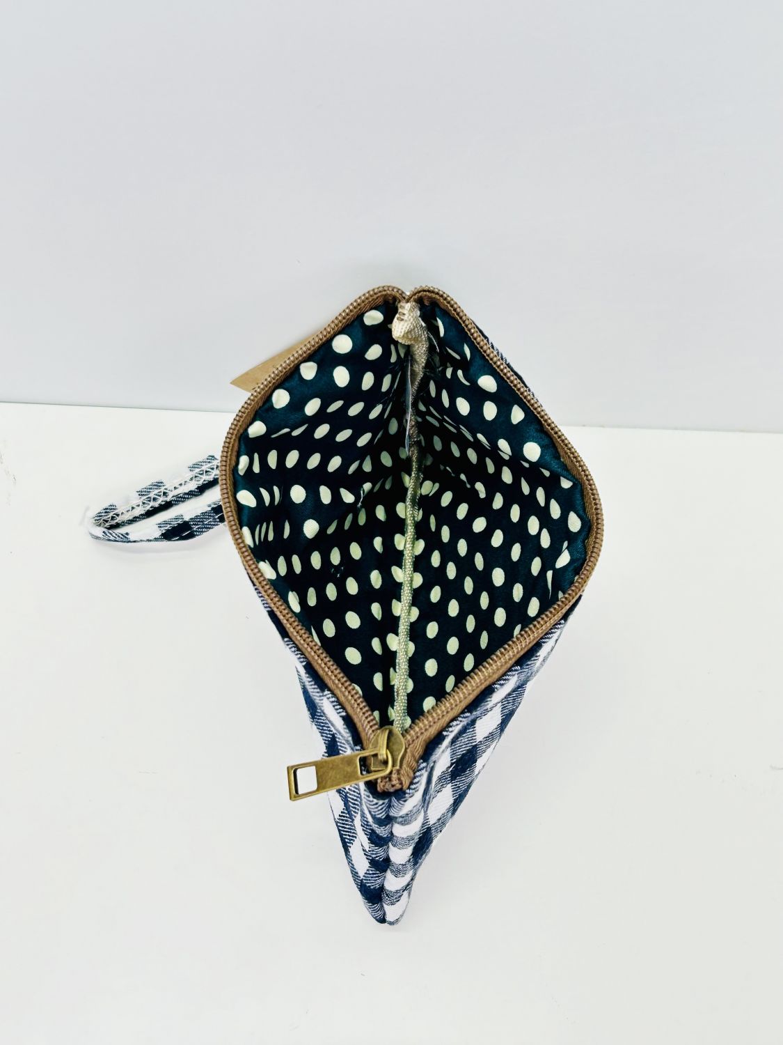 Neceser Pequeño Gingham Negro