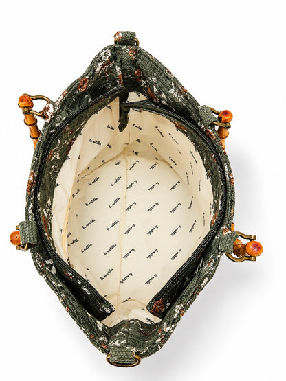 Bolso de mano Valeria Forest Verde