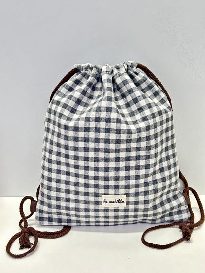 Mochila Cuerdas Gringham Gris