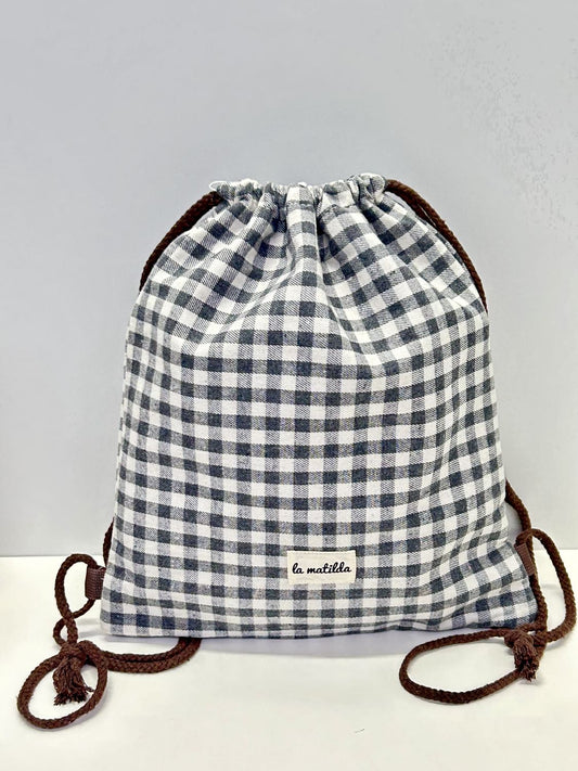 Mochila Cuerdas Gringham Gris