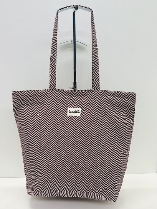 Bolsa Tote Bag Grande Trigo Granate