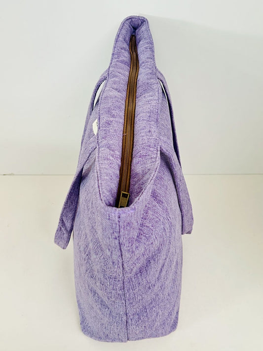 Bolsa Tote Bag Grande Unicolor Violeta