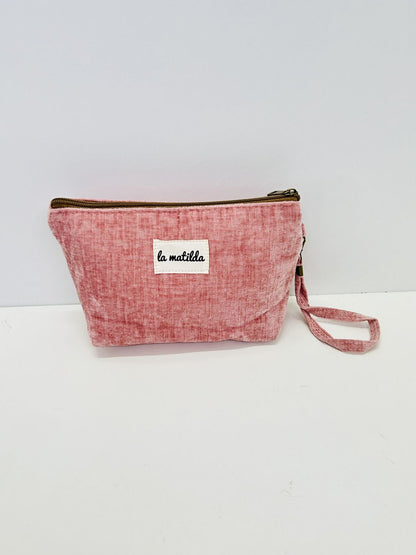 Neceser Grande Terciopelo Rosa