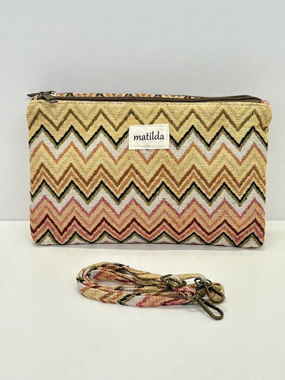 Bandolera Doble Zigzag Amarillo