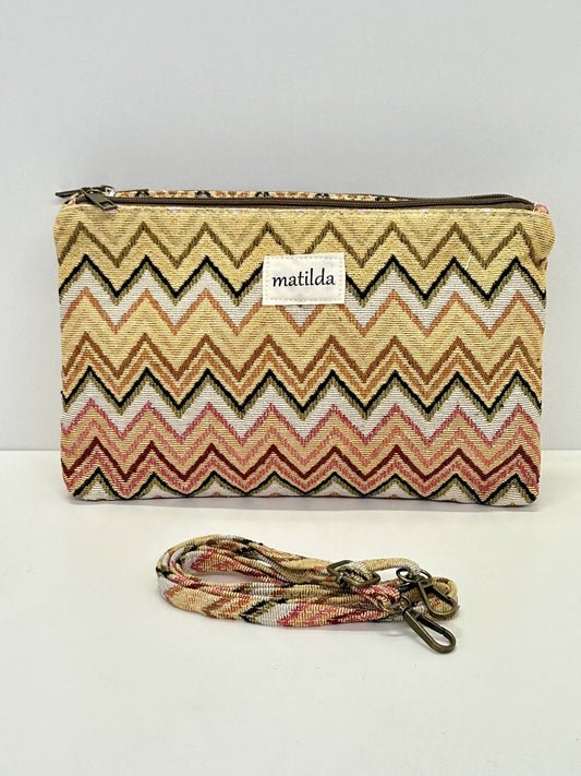 Bandolera Doble Zigzag Amarillo