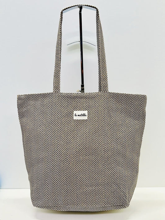 Bolsa Tote Bag Grande Trigo Marrón
