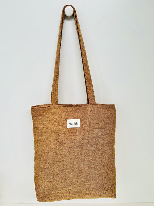 Bolsa Tote Bag Unicolor Marrón