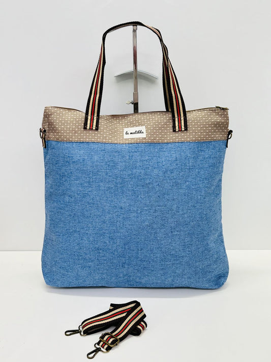 Bolsa de Viaje Grande Unicolor Azul