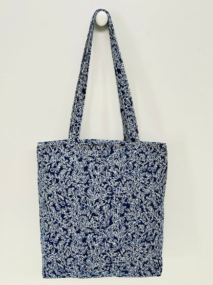 Bolsa Tote Bag Pattern Azul/Blanco