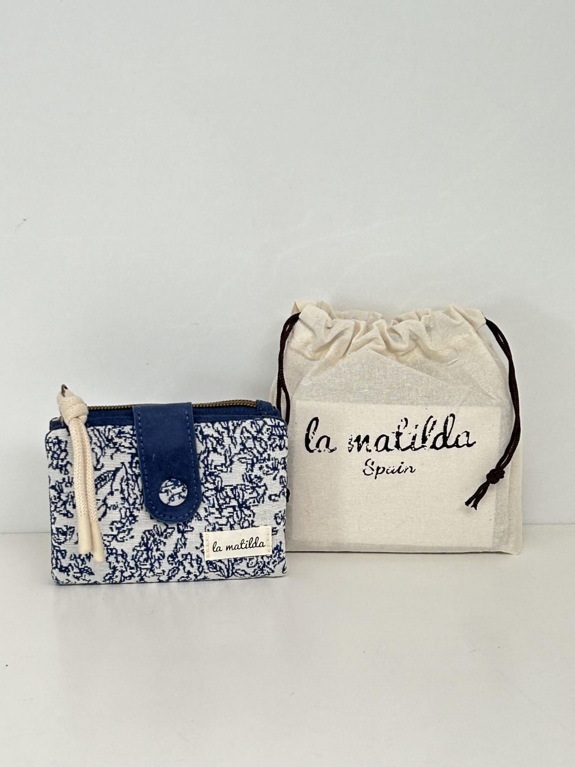 Cartera Pequeña Pattern Azul