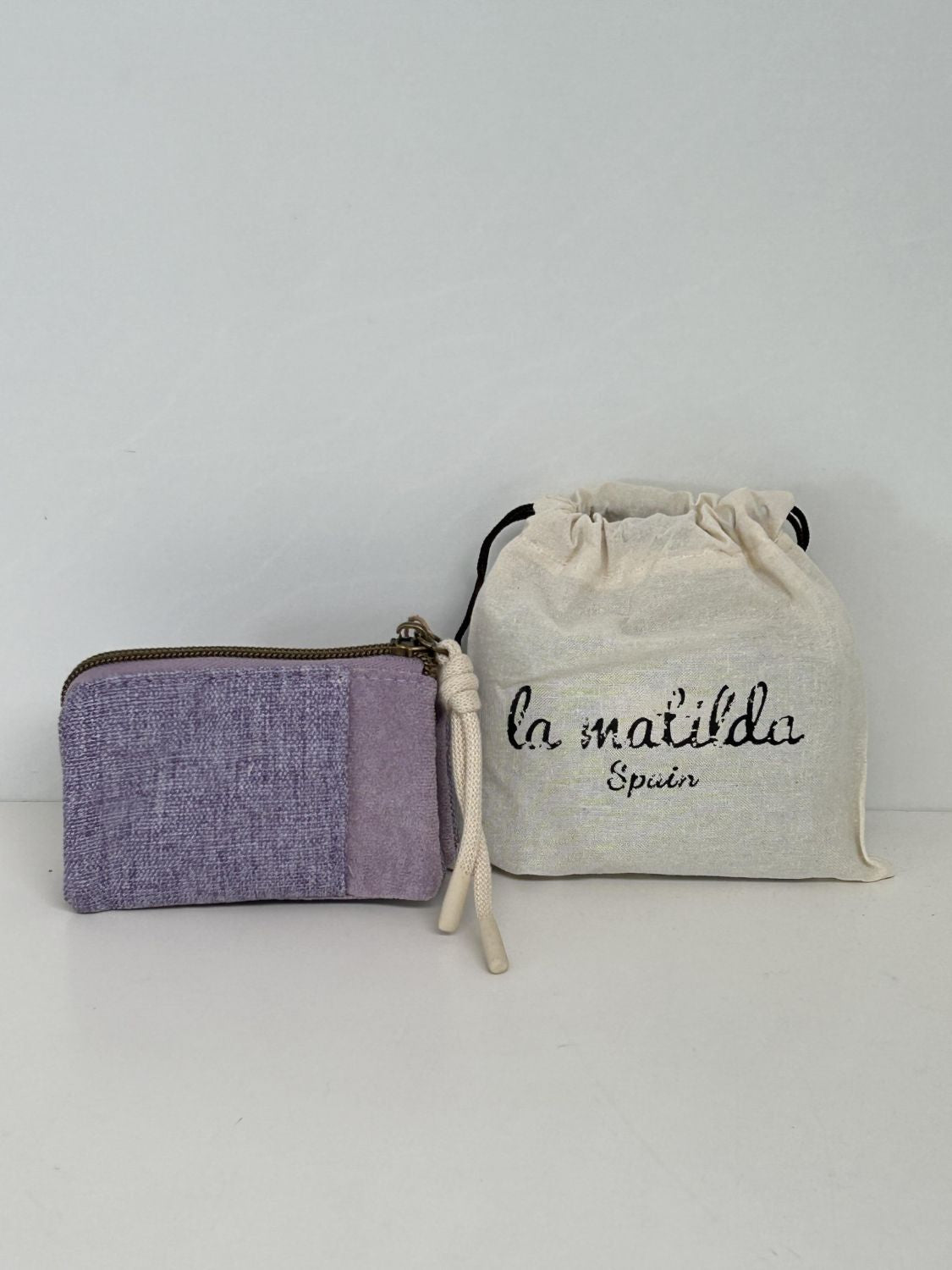 Monedero Tres Compartimentos Unicolor Violeta