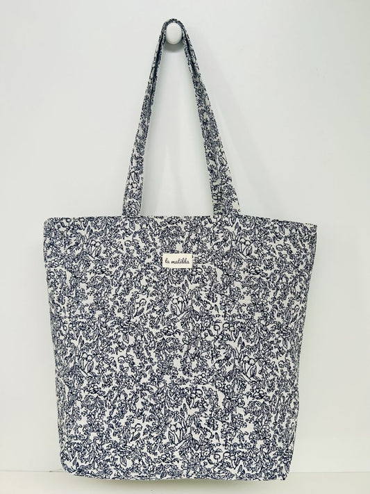 Bolsa Tote Bag Grande Pattern Azul
