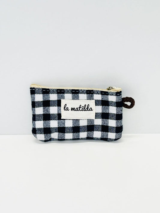 Monedero Gingham Marino