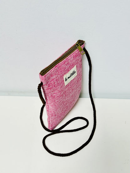 Bolso Cuelga Móvil Unicolor Rosa