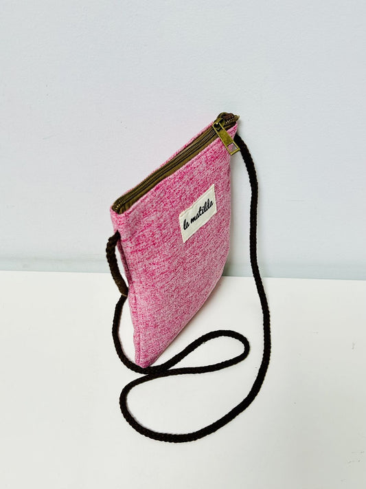 Bolso Cuelga Móvil Unicolor Rosa