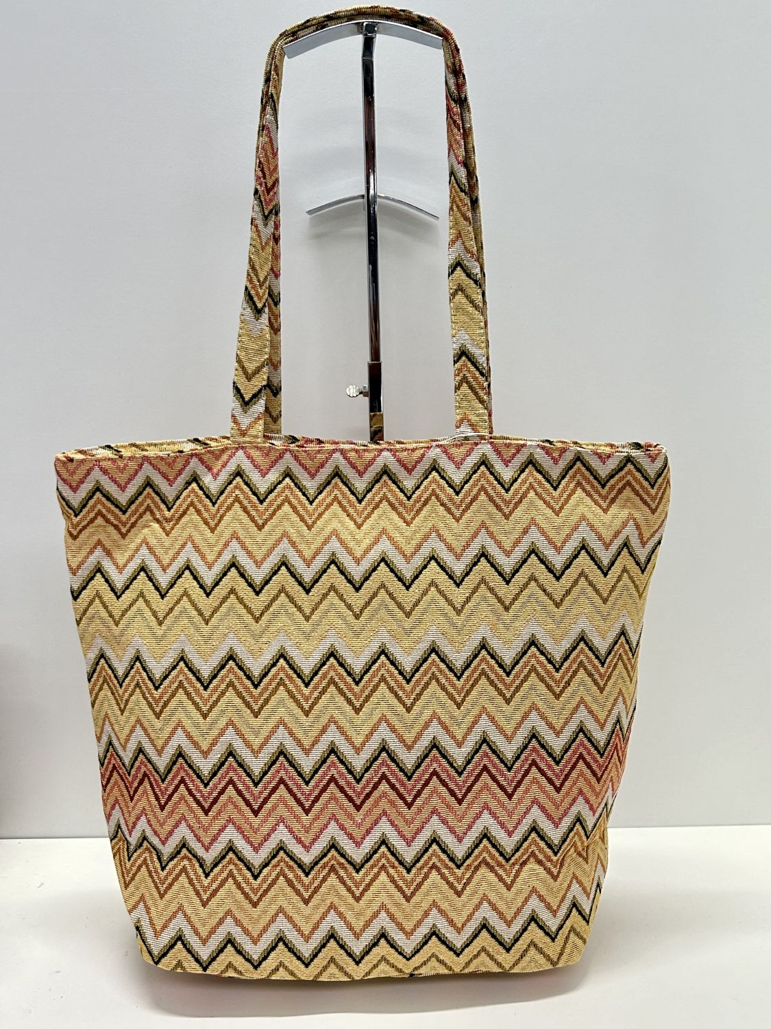 Bolsa Tote Bag Grande Zigzag Amarillo