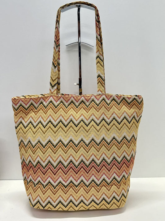 Bolsa Tote Bag Grande Zigzag Amarillo