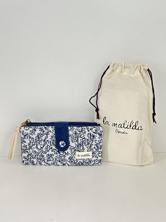 Cartera Grande Pattern Azul