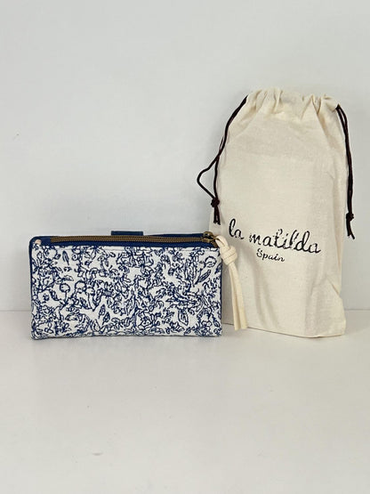 Cartera Grande Pattern Azul