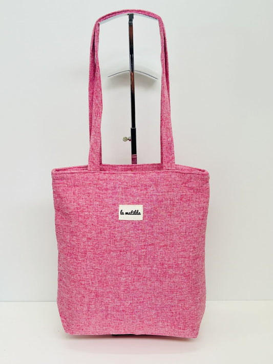 Bolsa Tote Bag Unicolor Rosa