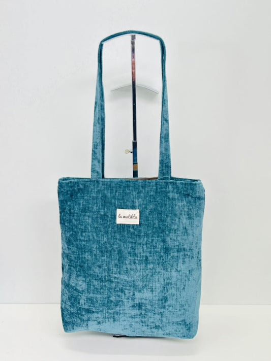 Bolsa Tote Bag Terciopelo Verde