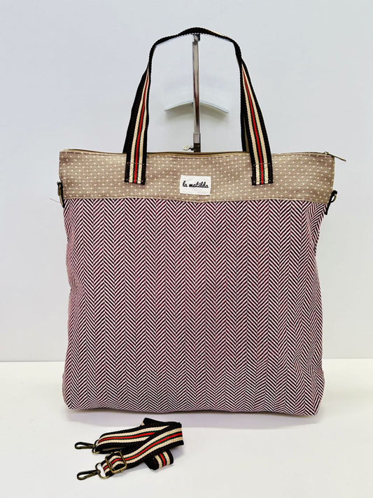 Bolsa de Viaje Grande Trigo Granate