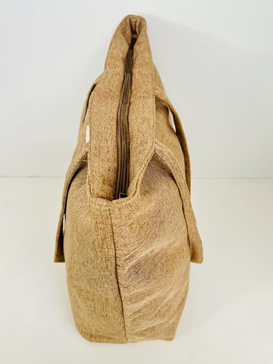 Bolsa Tote Bag Grande Unicolor Marrón