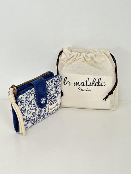 Cartera Pequeña Pattern Azul