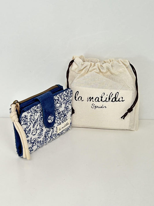 Cartera Pequeña Pattern Azul