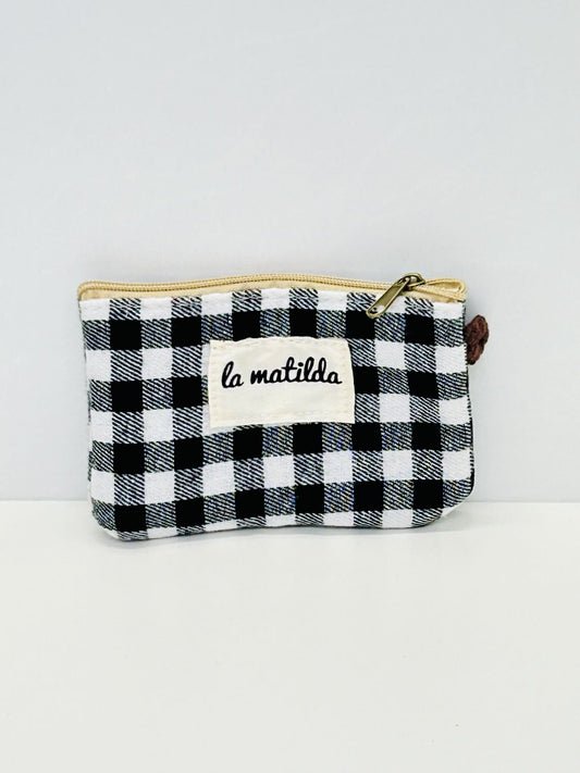 Monedero Gingham Negro