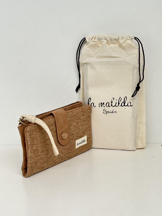 Cartera Grande Unicolor Marrón