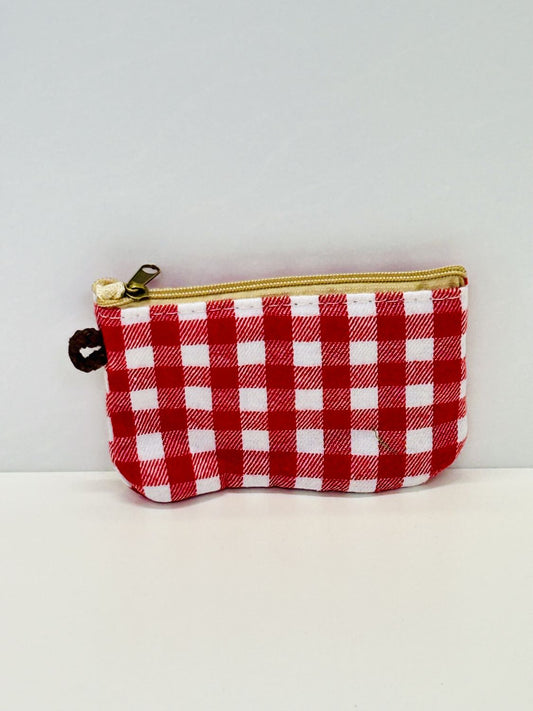Monedero Gingham Rojo