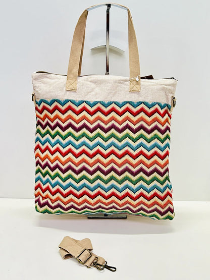 Bolsa de Viaje Grande Zigzag Multicolor