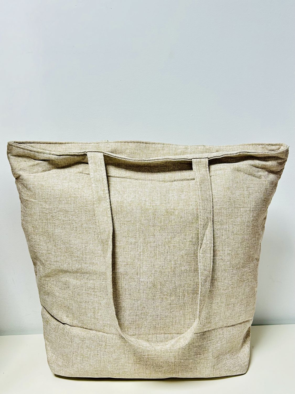 Bolsa Tote Bag Grande Unicolor Beige