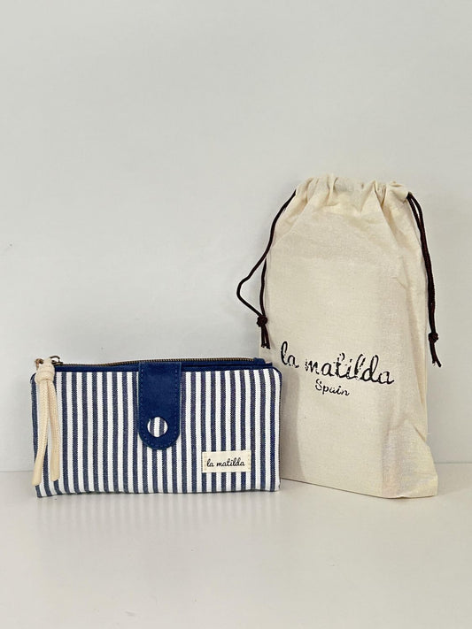 Cartera Grande Marinera Azul