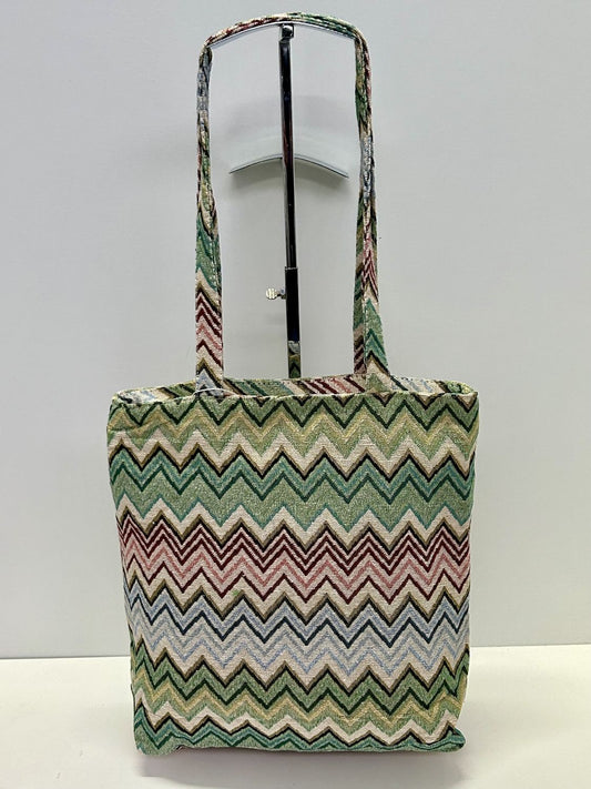 Bolsa Tote Bag Zigzag Verde
