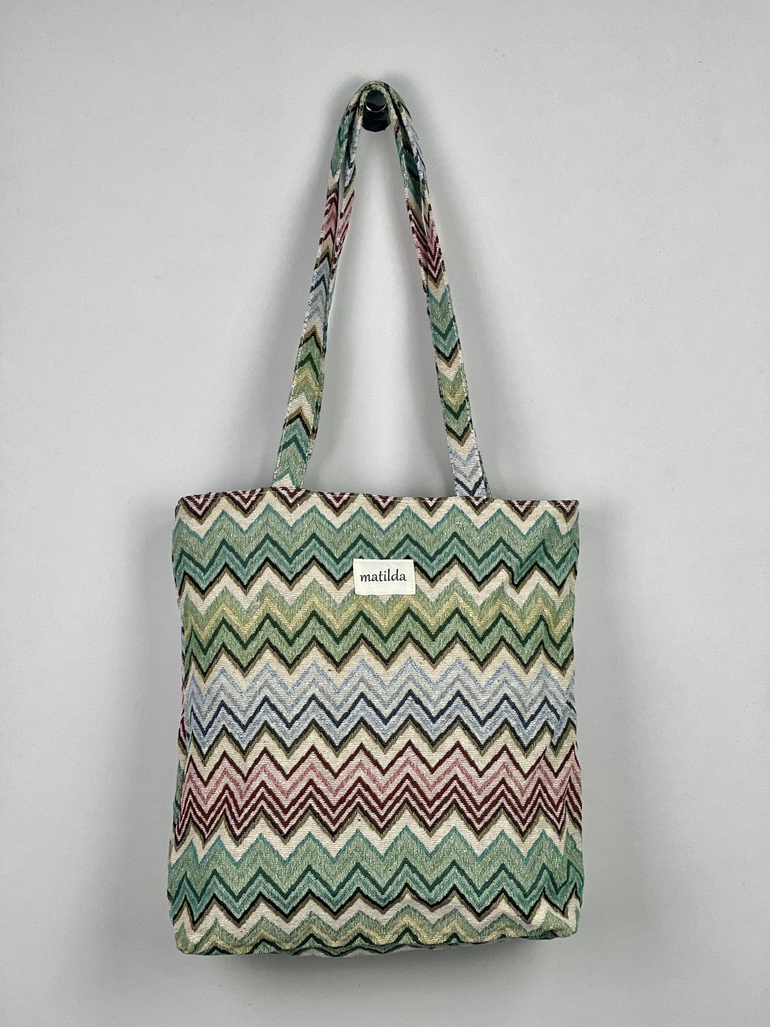 Bolsa Tote Bag Zigzag Verde