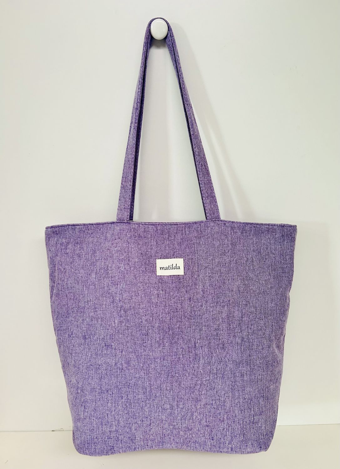 Bolsa Tote Bag Grande Unicolor Violeta