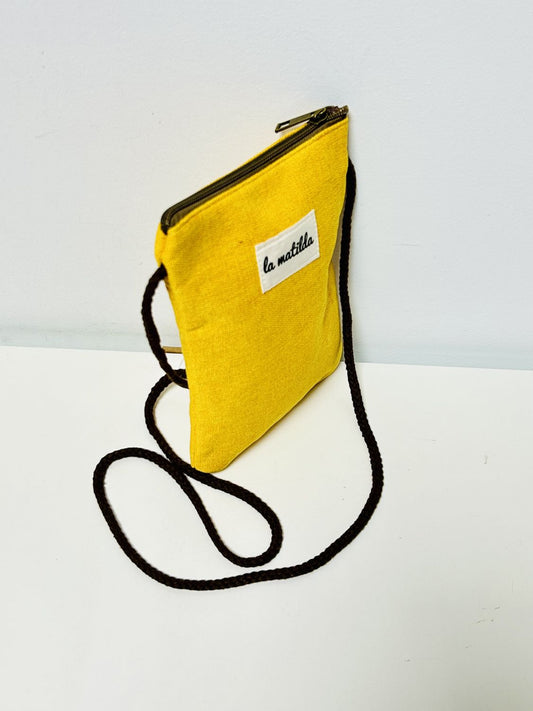 Bolso Cuelga Móvil Unicolor Amarillo