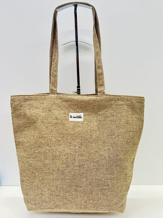 Bolsa Tote Bag Grande Unicolor Arena