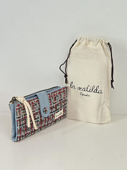 Cartera Grande Tartar Azul
