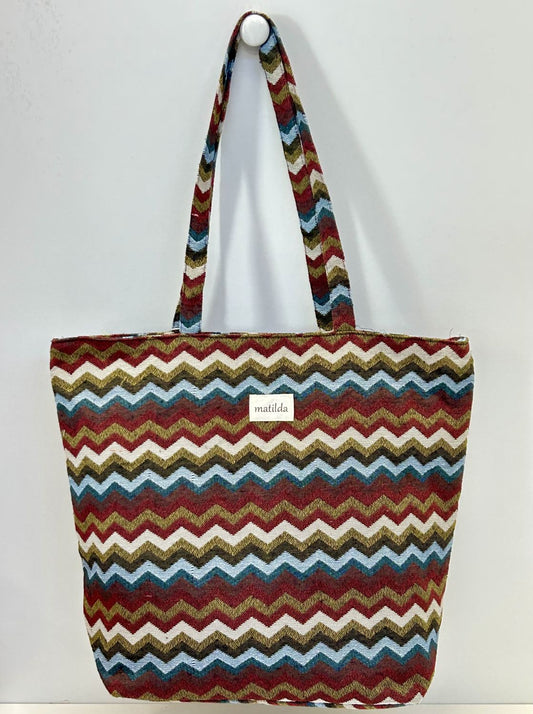 Bolsa Tote Bag Grande Zigzag Vintage