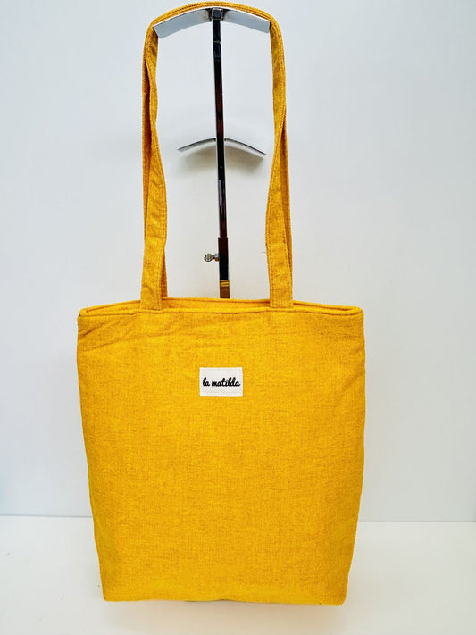 Bolsa Tote Bag Unicolor Amarillo