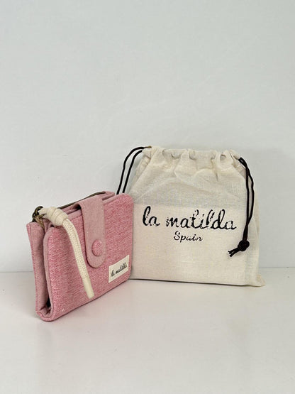 Cartera Pequeña Unicolor Rosa