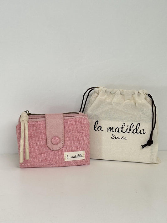 Cartera Pequeña Unicolor Rosa