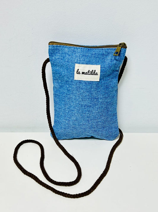 Bolso Cuelga Móvil Unicolor Azul