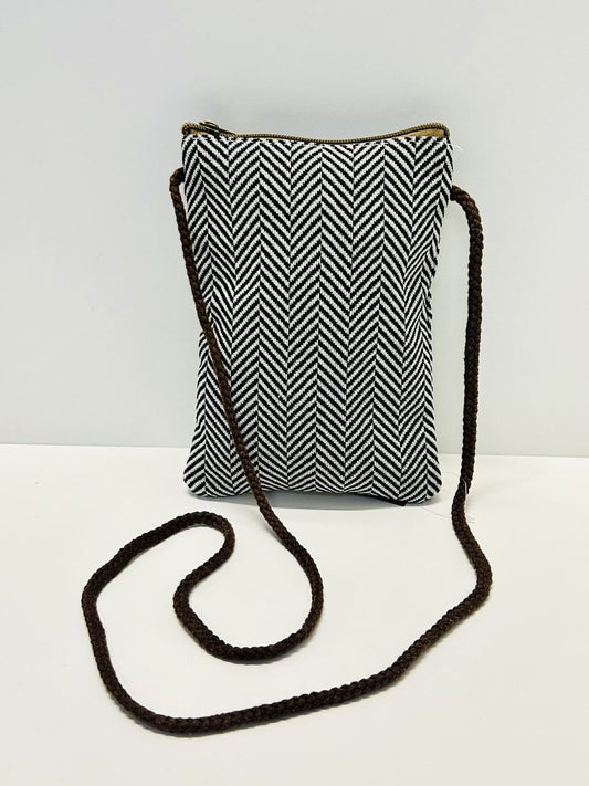Bolso Cuelga Móvil Trigo Negro
