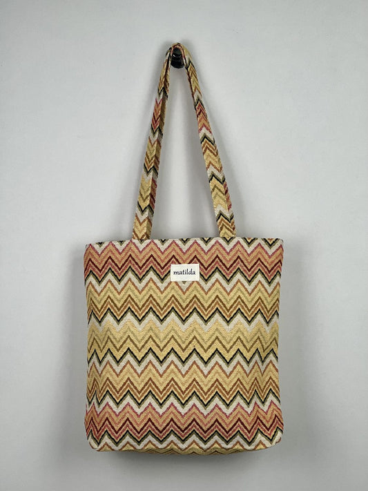 Bolsa Tote Bag Zigzag Amarillo