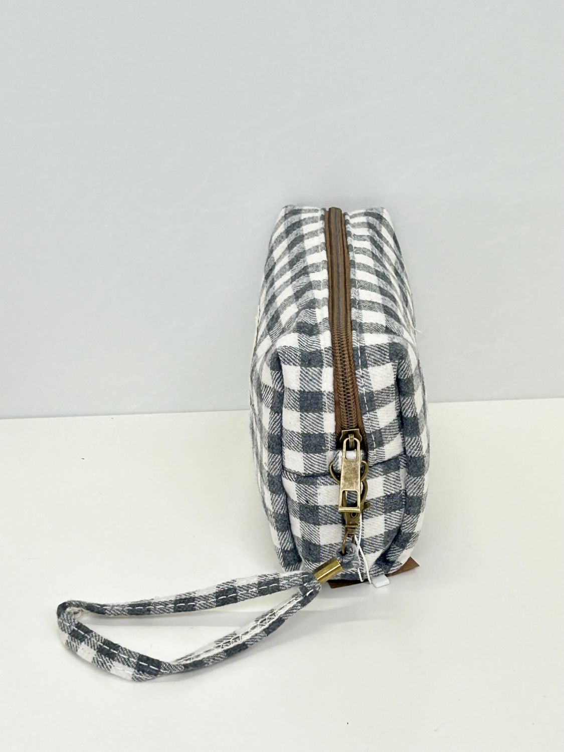 Neceser Rectangular Gingham Gris