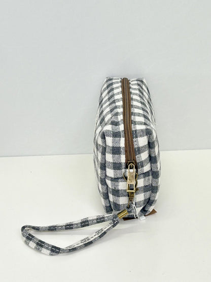 Neceser Rectangular Gingham Gris